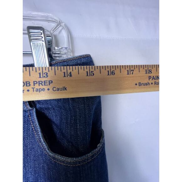 St. John Sport Women's Size 8 Blue Straight Leg Zip Up Denim Distressed Jeans - Picture 4 of 7